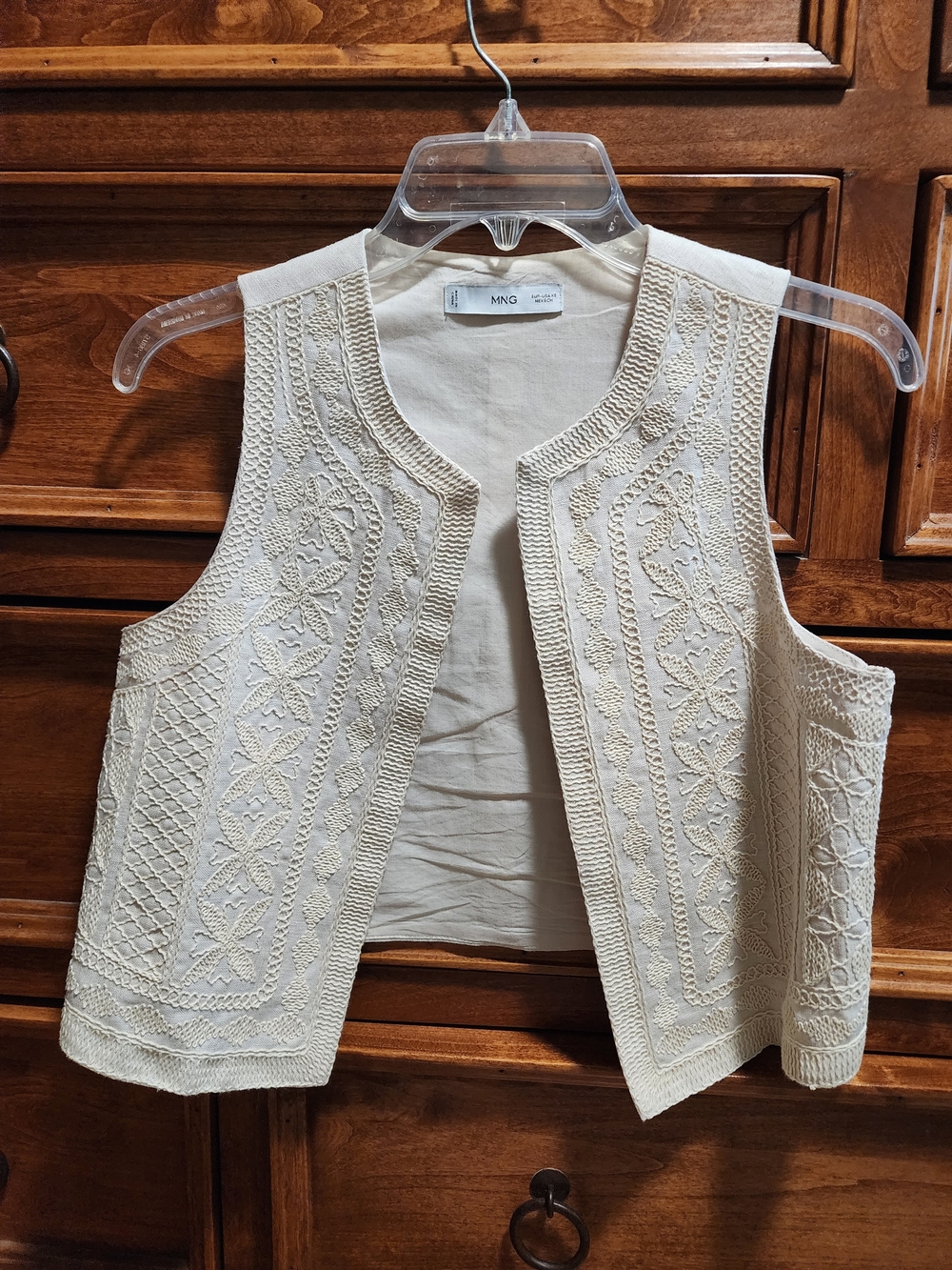 Mango (MNG) Embellished Open Front Vest